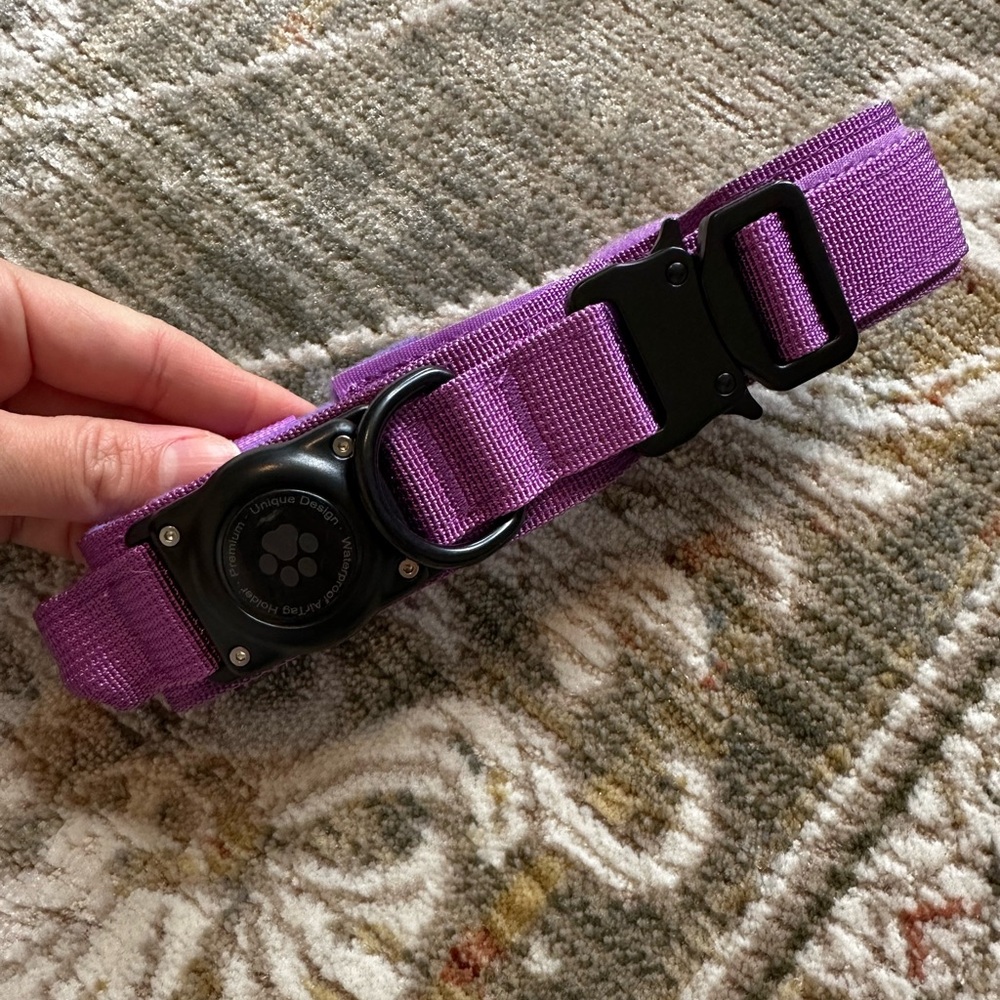 Tactical AirTag Waterproof dog collar size medium